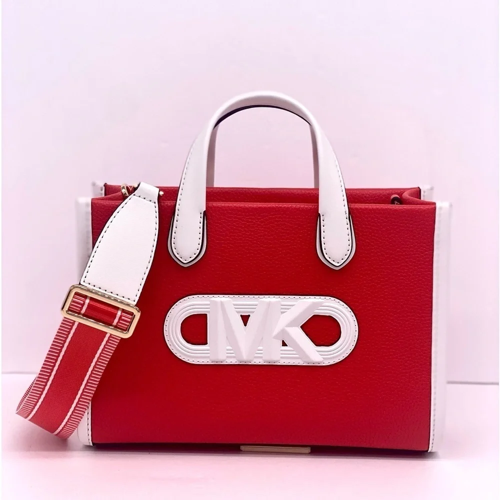 Michael Kors Gigi Small Embossed Pebbled Leather Messenger Bag